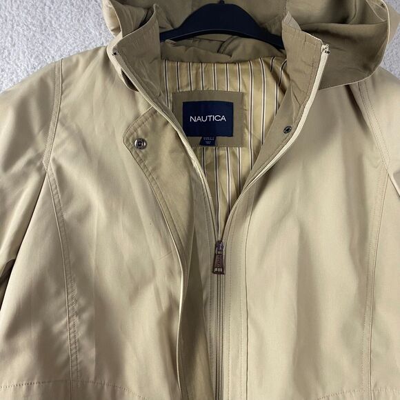 Nautica Women's Beige XL‎ Removable Hood Winter Coat Zip out Lining Windbreak - Picture 8 of 13